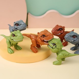 创意咬手指恐龙关节可活动霸王龙摆件儿童幼儿园小学生奖品
