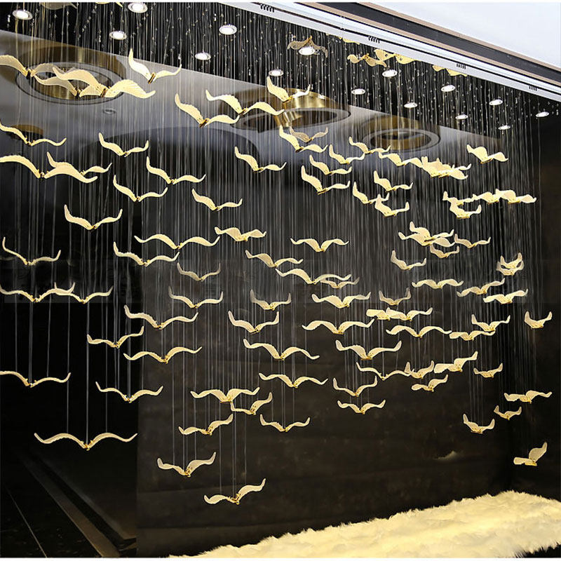 定制小鸟海鸥吊灯酒店大堂宴会厅售楼部沙盘楼梯翅膀白鸽灯饰灯具,家装灯饰光源,酒店/宴会厅/餐饮吊灯,淘宝优惠券,粉丝福利购,淘宝优惠卷