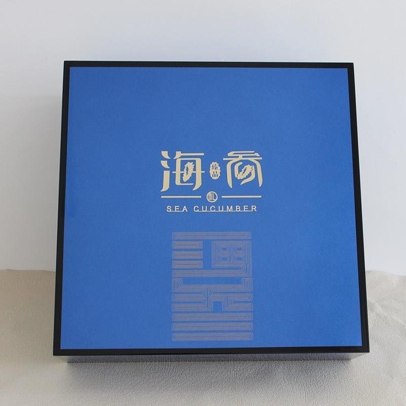 新款高档海参礼盒淡干海参包装盒空盒海参干货半斤一斤礼品木盒装
