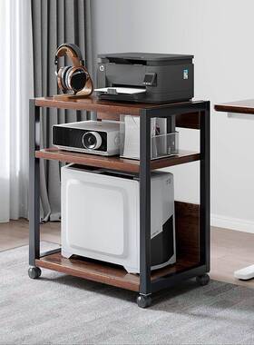 打印机置物架办落地室多层移动收铁58479艺公整理柜纳工位电脑主