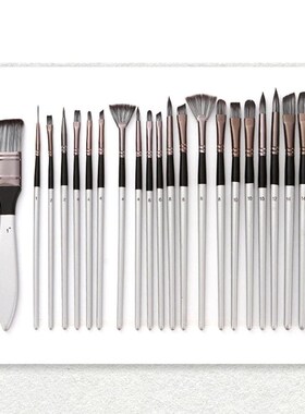 Kit 24 pieces Paint Brush Set for Watercolor Acrylic Gouache