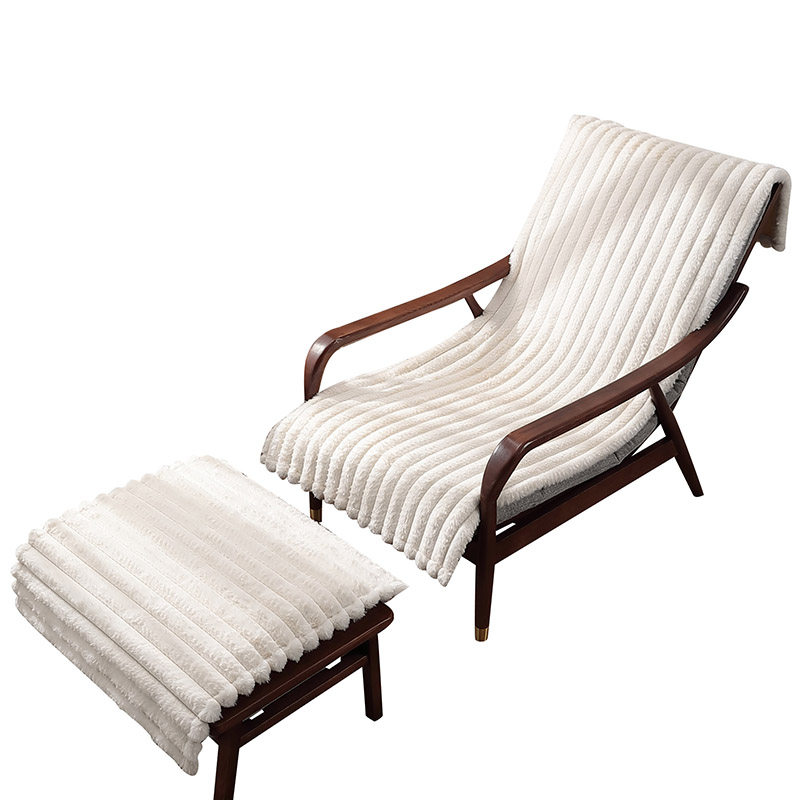 冬季毛绒单人连体沙发垫座椅垫脚踏垫子防滑单个沙发盖布巾坐垫