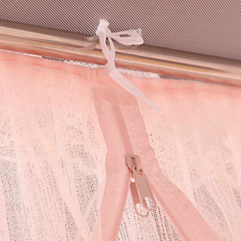 蚊帐加高公主三开门方顶拉链有底方便拆洗支架固定加密防蚊,床上用品,蚊帐,淘宝优惠券,粉丝福利购,淘宝优惠卷