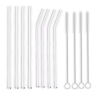 Straw Smoothie Long Extra Dri Reusable Wide Straws Big Glass