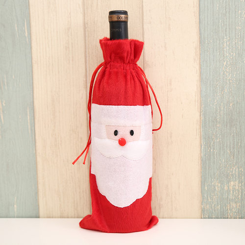 Christmas decorations Santa Claus red wine bottle bag red wi
