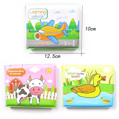 Soft Baby EVA Cartoon Bath Books with BB Whistle Early Educa