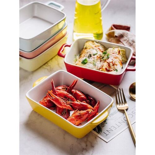 baking tray ceramic cheese casserole oven western food dish