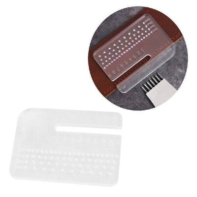 2 Pcs Leather Stitching Aid Plate, Leather Punching Tool
