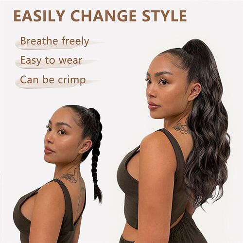 Synthetic Wig Wig Piece Long Curly Hair Wig Grab Clip Horset
