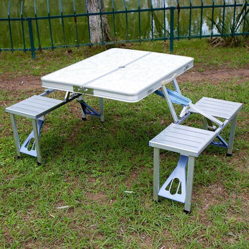 Outdoor Folding Table Garden Aluminum Alloy Table Chair Set