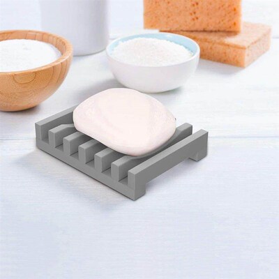 Flexible Silicone Soap Holder Hollow Design Bar Soap Dish Ba