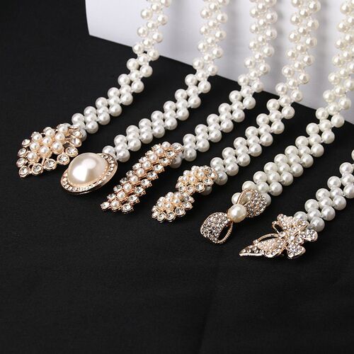Korean Style Fashion Elegant Pearl Waist Chain Internet Popu