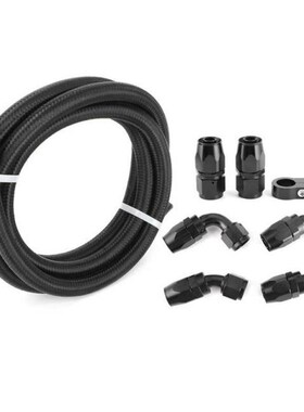 9.8ft 5/8 AN10 Braided Fuel Line Hose with Straight 45 Degre
