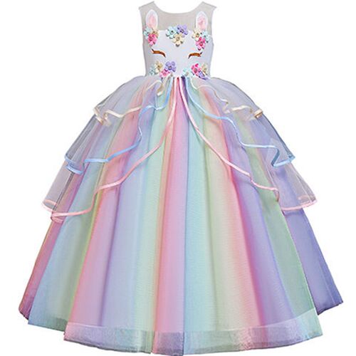 Childrens Dress Girls Puff Mesh Princess Dress Festival Ta