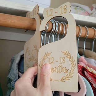 7Pc/Set Newborn 24 Months Baby Closet Dividers Wood Nursery