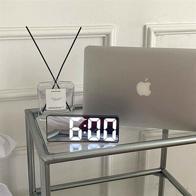 Smart LED Clock Bedside Digital Alarm Clocks Desktop Table E