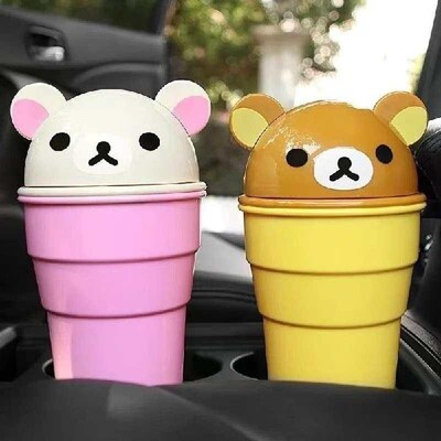 Mini Cartoon Car Trash Cans Car Storage Debris Barrels