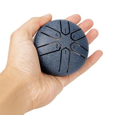3 Inches 6 Tones Steel Tongue Drum Outdoors Rain Drum Instru