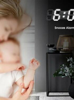 3D LED Wall Clock Large Digital Wall Clock With Remote Contr