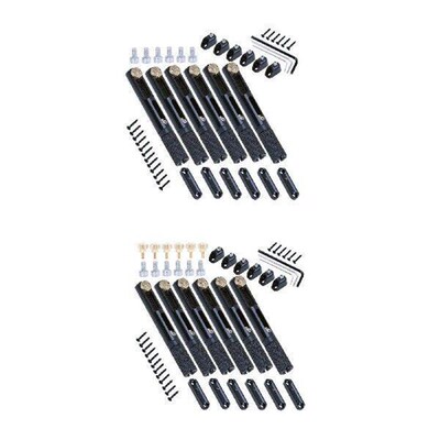 6Pcs Headless Guitar Bridge Tailpiece with Wrench for