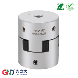 GFT075梅花联轴器步进伺服电机弹性爪十字滑块铸铁可开键槽连接器