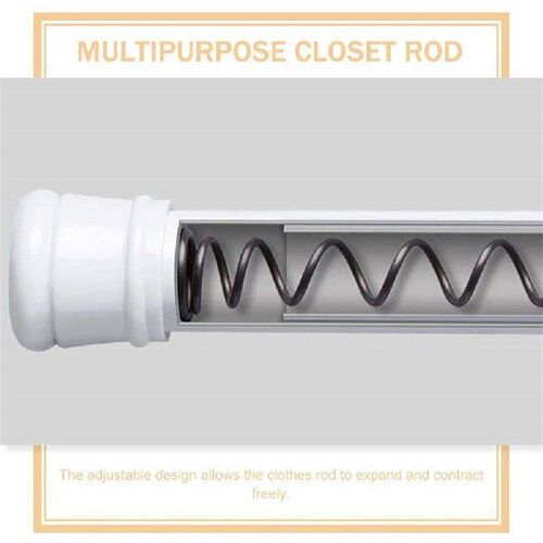 Bath Curtain Rod White 50 80CM Hole Free Telescopic Drying