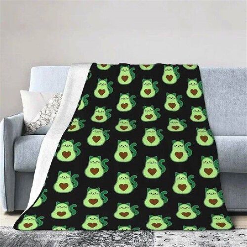 Avocado cat-avocado lover-cat lover blanket hot flannel