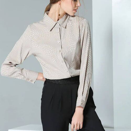 The new weight of the new silk blouses womens long sleeve s