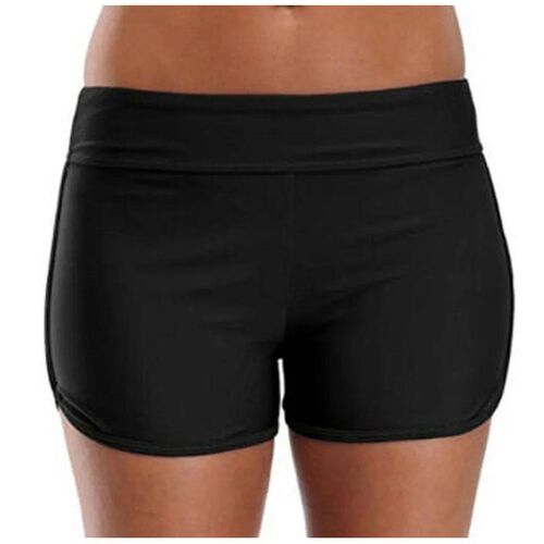Large Size Women Swimsuit Shorts Solid Black Blue Fashion Sw