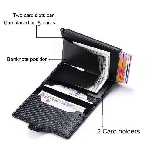 Mens Rfid Anti-theft Safe Smart Thin Slim Smart Wallet Cred