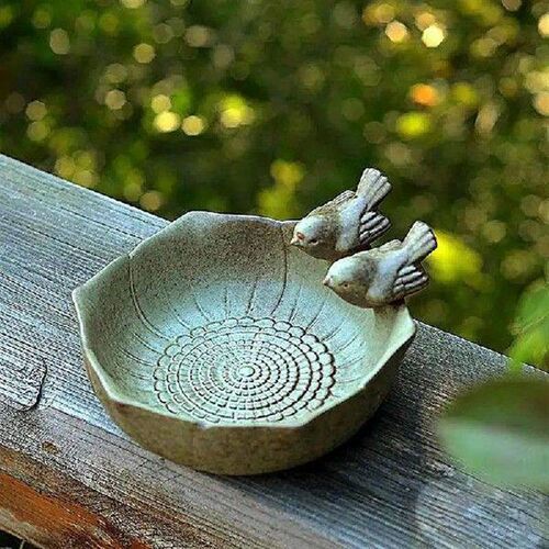 2021 NEW Bird Feeder Yard Ceramic Birth Baths Garden Decor