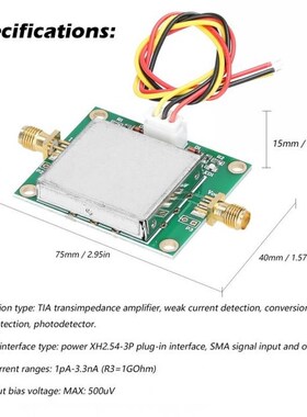 TLC2201 Transresistance Amplifier TIA Module pA nA uA mA 4 G