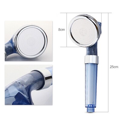 Shower head purification filter element power showerhead