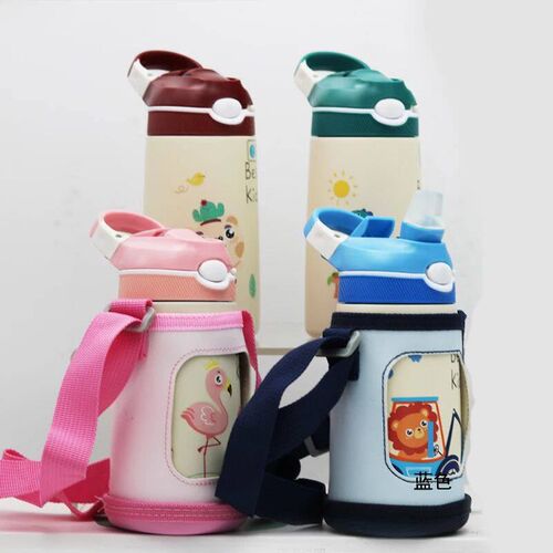400ML Children Thermos Water Bottle Kids Thermos Mug Baby Du