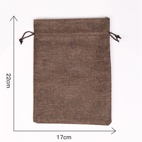 Handmade Linen Storage Package Bag Drawstring Bag Small Coi