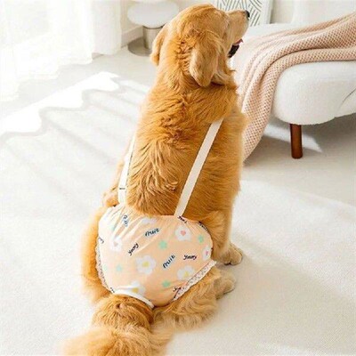 Reusable Female Pet Sanitary Panties with Straps Adjustable