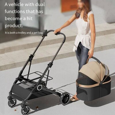 2025 Pet Stroller, Lightweight and Foldable, with Detachable