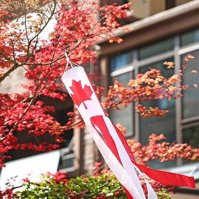 Canadian Flag Wind Socks Set 2pcs - Outdoor Weatherproof