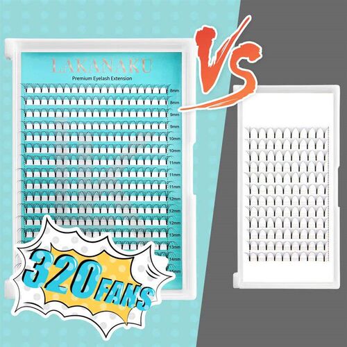 Lakanaku 320 Fans Premade Volume Fans 3D 4D 5D 6D Soft Cashm