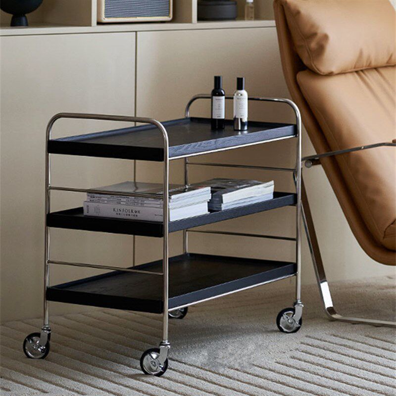 极简不锈钢实木小茶几可移动边几推车客厅沙发边角几边柜金属餐车,住宅家具,移动边几/推车,淘宝优惠券,粉丝福利购,淘宝优惠卷