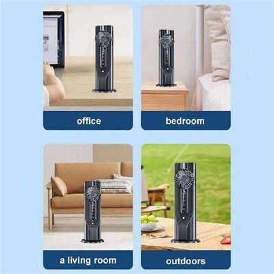 5V Portable Tower Fan USB Water Cooling Fan with 6 Wind