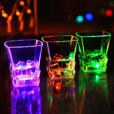 LED Flashing Color Change Water Activated Beer Whisky Cup M