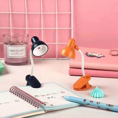 Reading Light Adjustable Clip Mini Desktop Table Lamp Batter
