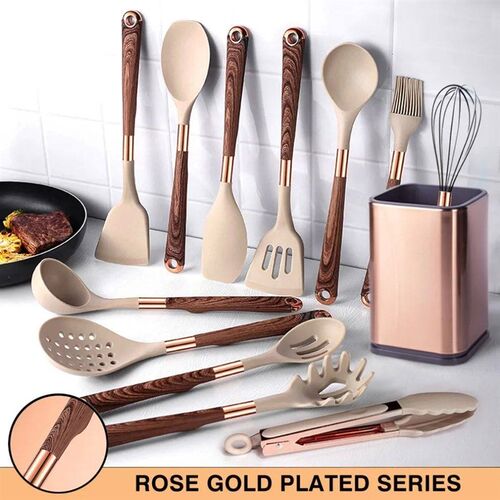 Silicone Cooking Utensils Set Heat Resistant Kitchen Spatula