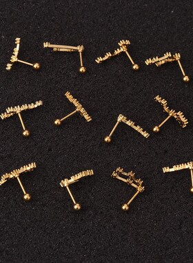 New Stainless Steel Twelve Constellation Ear Piercing Jewelr