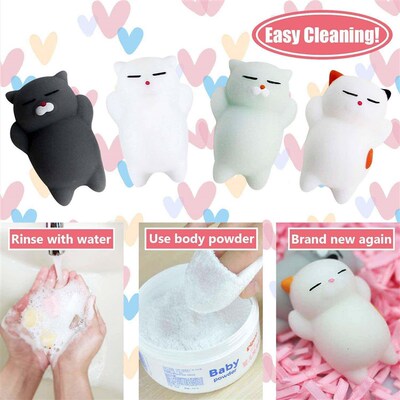 1PC Ant-sress Squeeze Toys Mn Soft Slow Rsng Anmal Cat