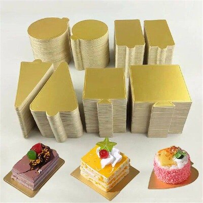 100Pcs Pastries Display Tray Dessert Board Base Paper