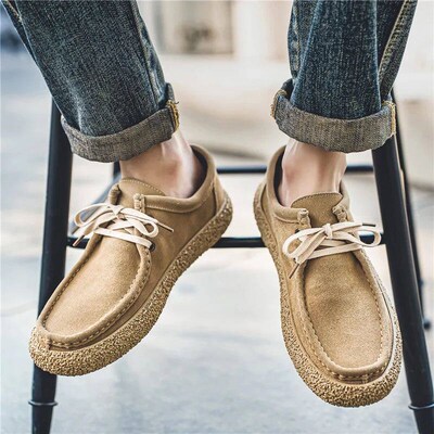 Fashion Retro Casual Men Shoes Comfortable Lace-up Loafers S