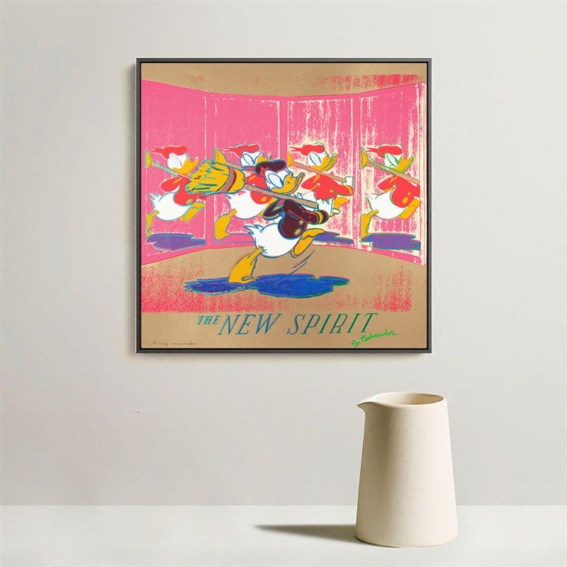 安迪沃霍尔波普艺术装饰画唐老鸭粉色背景墙壁画卧室儿童房挂画,家居饰品,现代装饰画,淘宝优惠券,粉丝福利购,淘宝优惠卷