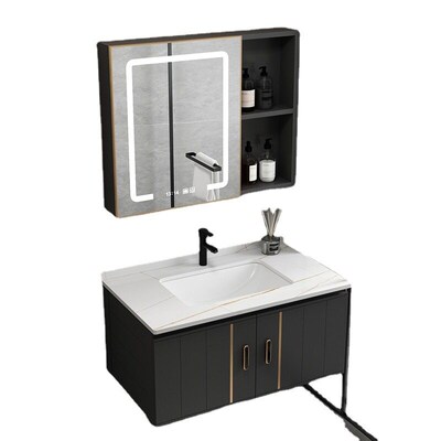Nordic Style Space Aluminum Bathroom Cabinet Combination Fam